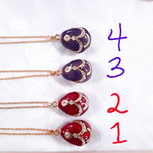 NWOT Keren Kopal Egg Pendants, Purple & Red Colors (Sold Separately) - Picture 6 of 7